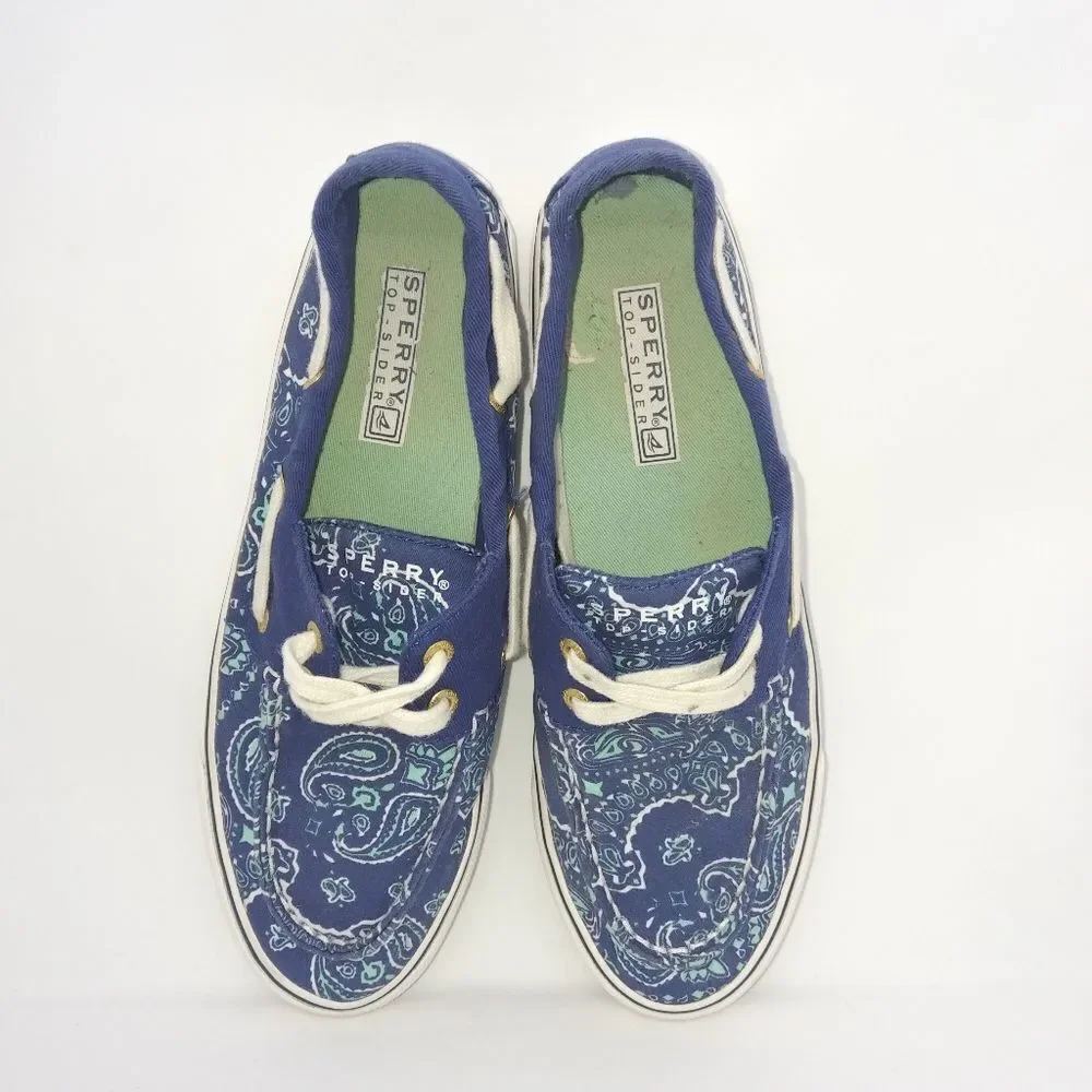 Sperry Top Sider Men's Boat Shoes Size 7 M Blue, Green, White‎